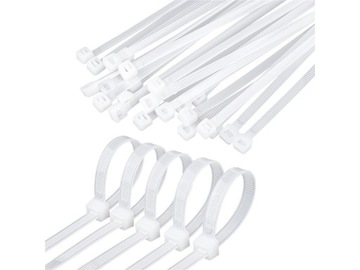 Сильные кабельные зажимные полосы Белая лента 2.5x100 100 штук