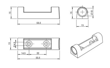АДАПТЕР HAFELE ДЛЯ PUSH-БАМПЕРОВ - КОРОТКИЙ СЕРЫЙ