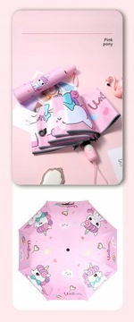 Детский автоматический складной зонт с героями мультфильмов