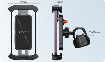 BASEUS УНИВЕРСАЛЬНЫЙ СИЛЬНЫЙ ДЕРЖАТЕЛЬ ТЕЛЕФОНА ДЛЯ ВЕЛОСИПЕДА МОТОЦИКЛА СКУТЕРА