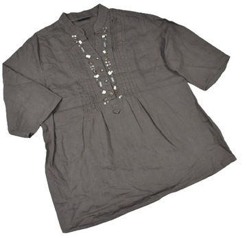 Moda Bluzki Koszulowe bluzki Your Sixth Sense Koszulowa bluzka turkusowy-bia\u0142y Wz\u00f3r w paski W stylu casual 