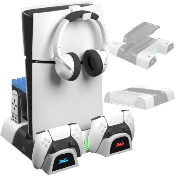 ОХЛАЖДАЮЩАЯ ПОДСТАВКА ДЛЯ ЗАРЯДНОГО УСТРОЙСТВА PS5/PS5 SLIM 4IN1