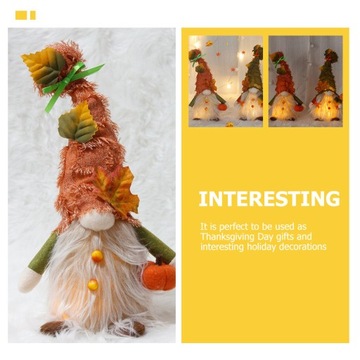 Осенние украшения Светящиеся без лиц украшения в виде гномов