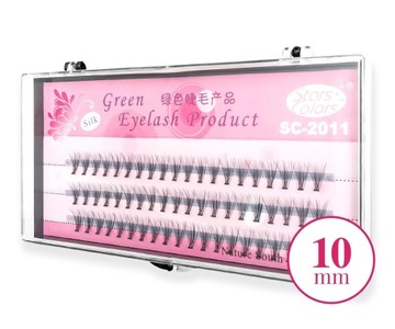 RZĘSY KĘPKI RZĘS SILK GREEN EYELASH C 10MM