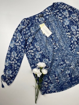 Wzorzysta bluzka damska niebieska bawełna modal LUCKY BRAND r. S