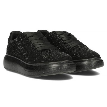 Buty damskie sneakersy na platformie czarne Filippo 4543/23 36