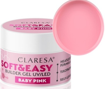 Claresa żel budujący Soft&Easy Baby Pink 45g