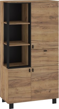 meble GAVES 09 regał na książki loft craft złoty/c