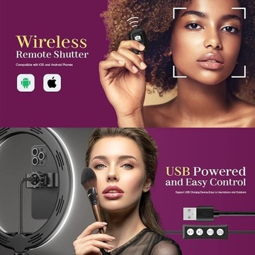 КОЛЬЦЕВАЯ ЛАМПА 12 ДЮЙМОВ СО ШТАТИВОМ 180 СМ КОЛЬЦОВАЯ СВЕТОДИОДНАЯ ЛАМПА UPHITNIS