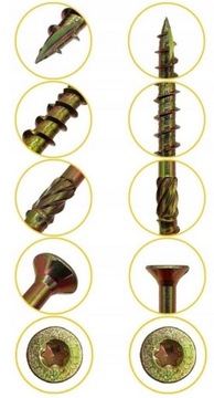 СТОЛЯРНЫЕ ВИНТЫ ПО ДЕРЕВО CS 6x280 TORX С КОНТР-ГОЛОВКОЙ DOMAX 100 ШТ.