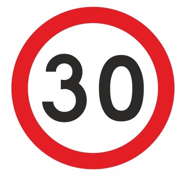 Znak B-33 ograniczenie prędk. do 30 km/h 400 I gen