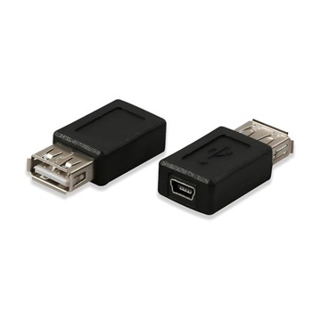 Переходник гнездовой USB - гнездовой адаптер MINI USB с разъемом miniUSB