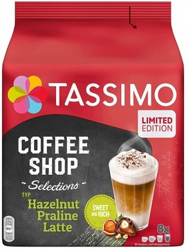 Капсулы TASSIMO Hazelnut Praline Latte, 8 порций кофе