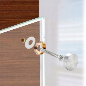 MOCOWANIE LUSTRA SZKŁA ZESTAW ZAŚLEPKI MASKOWNICE WKRĘTY CZARNE 25MM 4SZT