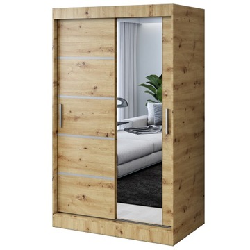 Szafa Przesuwna 120 ARTISAN Listwy Lustro