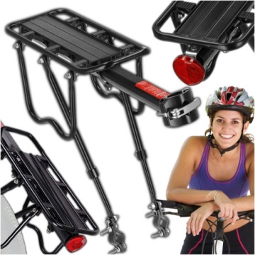 Bagażnik Rowerowy Tylny Uniwersalny Aluminiowy 50 kg Na Rower do Sztycy