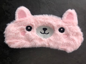 МАСКА ДЛЯ ВЕК ДЛЯ СНА РЕЛАКСАЦИЯ СНА плюшевый мишка розовый OLDMAN PLUSH