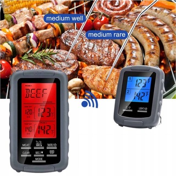 ТЕРМОМЕТР ДЛЯ МЯСА БЕСПРОВОДНОЙ ДИСТАНЦИОННЫЙ БАРБЕКЮ-ГРИЛЬ