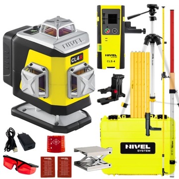 Laser krzyżowy 360 czerwony cl4r poziomica laserowa nivel laser + zestaw
