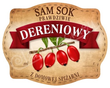 SOK DERENIOWY - Etykieta, naklejka 10x