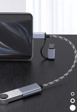2 в 1 | Адаптер | USB-A |--> USB-C |--> Микро-USB |