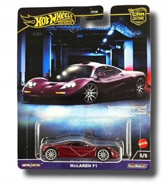 Hot Wheels Premium McLaren F1 EXOTIC ENVY 2024 + PROTEKTOR GRATIS 1:64