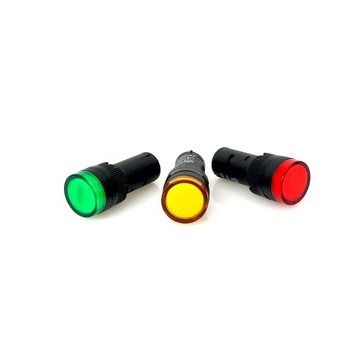 Lampka kontrolka LED otwór 16mm żółta 24V AC/DC