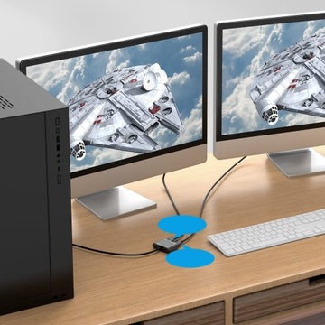 АДАПТЕР-ПРЕОБРАЗОВАТЕЛЬ VGA D-SUB В HDMI + VGA + АУДИО