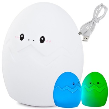 LAMPKA NOCNA DLA DZIECI PANDA RGB PILOT LED USB