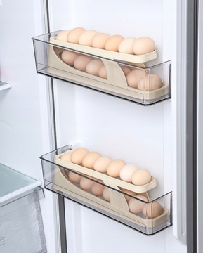 POJEMNIK ORGANIZER NA JAJKA DO LODÓWKI REGAŁ PÓŁKA PODAJNIK JAJEK