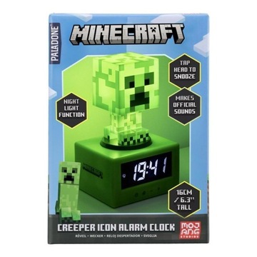 Лампа-будильник MINECRAFT CREEPER 16см Гаджет для фанатов Minecraft