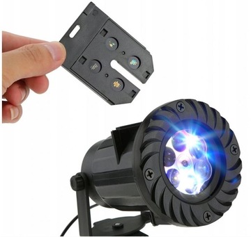 PROJEKTOR LASEROWY LED RGB ŚWIĄTECZNY 16w1 OGRODOWY RUCHOMY STAR SHOWER