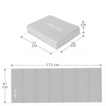 Складной серый коврик для йоги + сумка