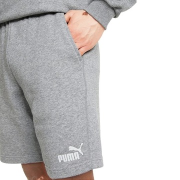 Puma męski komplet dresowy szary bluza spodnie szorty kieszenie M