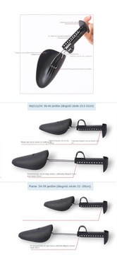 2 регулируемые растягивающиеся подставки для обуви 39–46