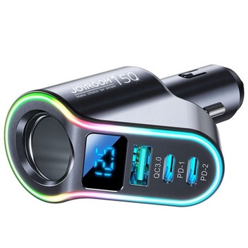 АВТОМОБИЛЬНОЕ ЗАРЯДНОЕ УСТРОЙСТВО USB QC 3.0 2x USB-C PD 150 Вт