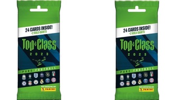 2 saszetki TOP CLASS 2023 SASZETKA FAT PACK 24 Kart piłkarskie 2 Karty HOLO