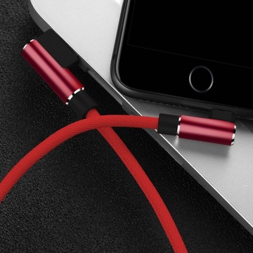 УГЛОВОЙ КАБЕЛЬ 2M TYPE-C 90° БЫСТРАЯ ЗАРЯДКА QC 3.0