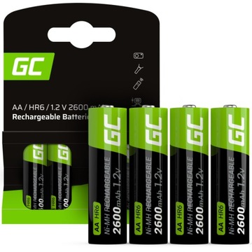 Akumulatorki Ni-MH Green Cell AA R6 2600 mAh 4 szt