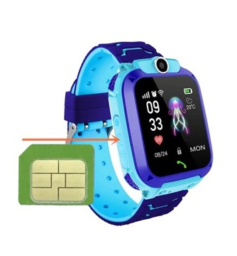 INTELIGENTNY ZEGAREK NA TELEFON DZIECIĘCY Q12 LBS SOS IP67 PREZENT DLA