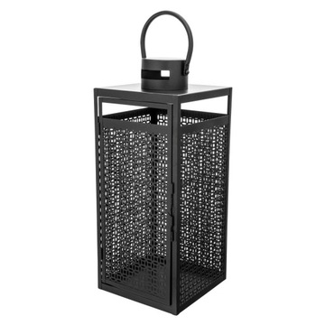Latarenka metalowa na taras lampion ozdobny Altom Design czarny 40 cm