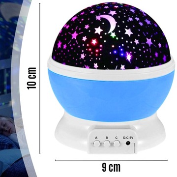 ПРОЕКТОР ЛУНА НЕБО ЗВЕЗДА ПОВОРОТНЫЙ НОЧНИК ПРОЕКТОР ДЛЯ РЕБЕНКА