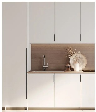 Ручка для мебельного рейлинга, MAT BLACK, 64мм