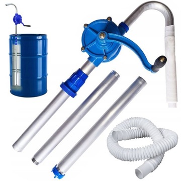 POMPA POMPKA RĘCZNA BECZKI PALIWA NA KORBĘ + WĄŻ