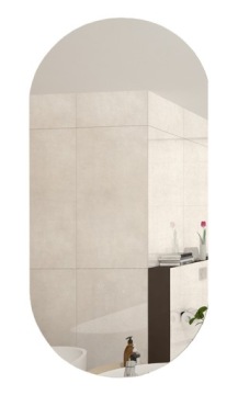 Lustro Owalne Ścienne Szlif 60x120 cm