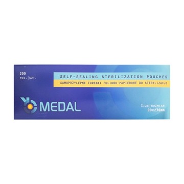 Torebki do sterylizacji 90x230 MEDAL - 200szt