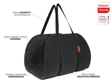 Torba Premium kosz na drewno kominkowe - WELUR