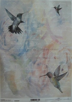 papier do decoupage ITD A-4 - D0483M ptak koliober