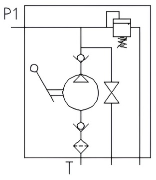 POMPA HYDRAULICZNA RĘCZNA JEDNOSTRONNA 25cm3 PRB + ZBIORNIK 3L