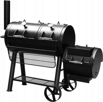 GRILL WĘGLOWY EL FUEGO MINNESOTA 2 KOMORY GRUBY RUSZT 153KG SOLIDNY !!!